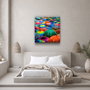 Wallity Cuadro Decorativo de Vidrio Templado Multicolor 60 x 60